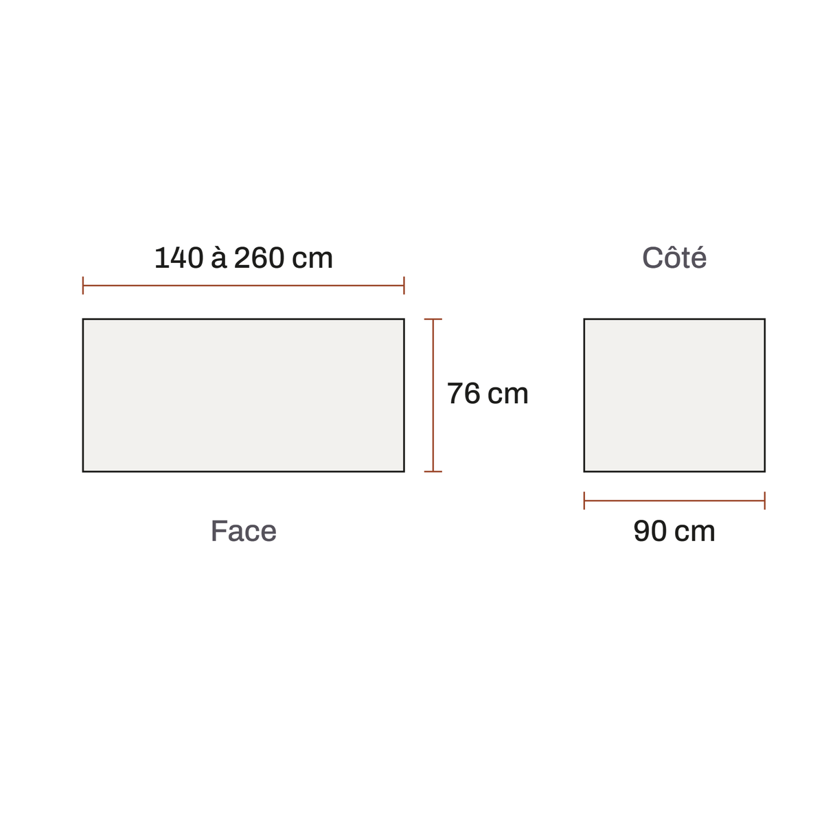 Dimensions de Table Victor