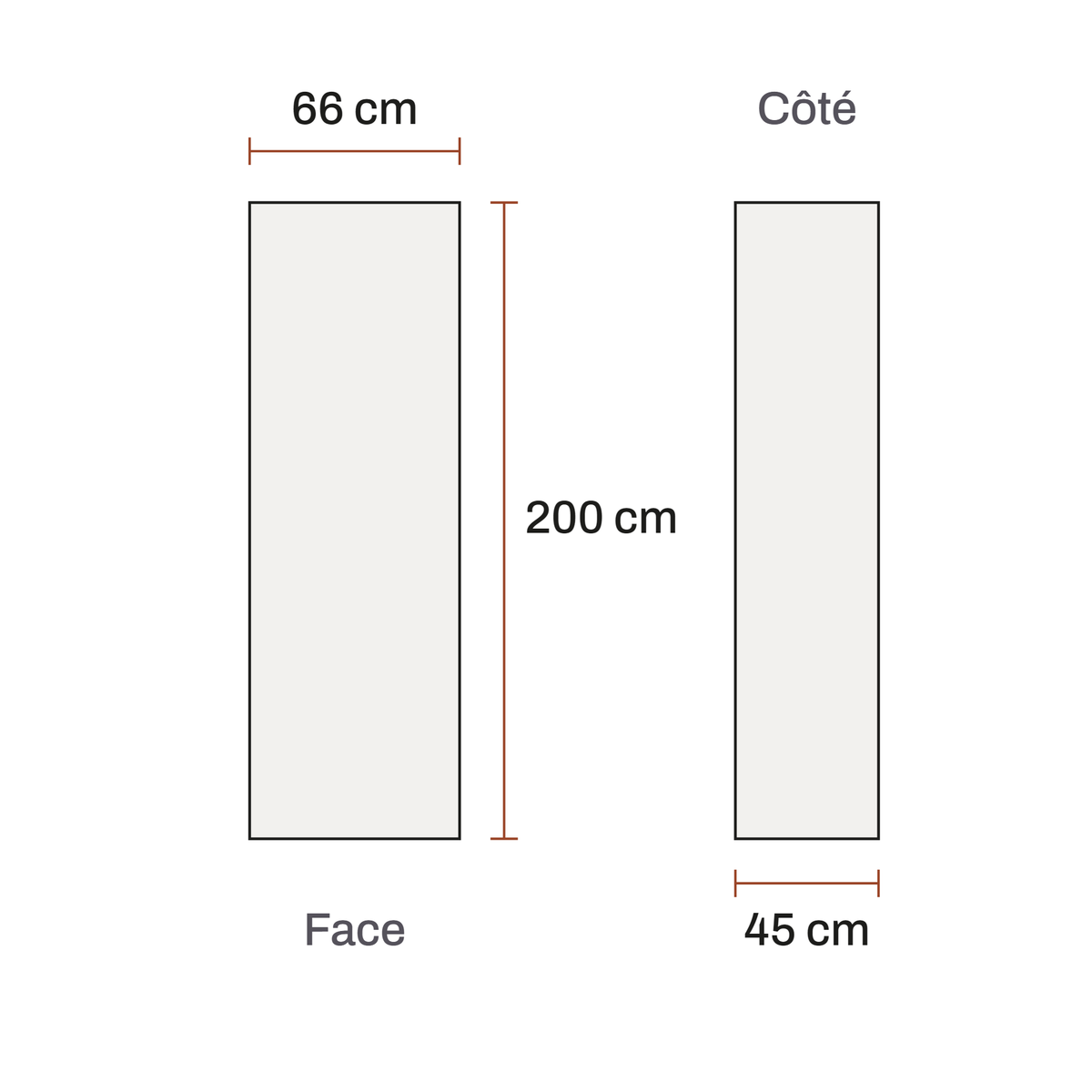 Dimensions de Vitrine Armand