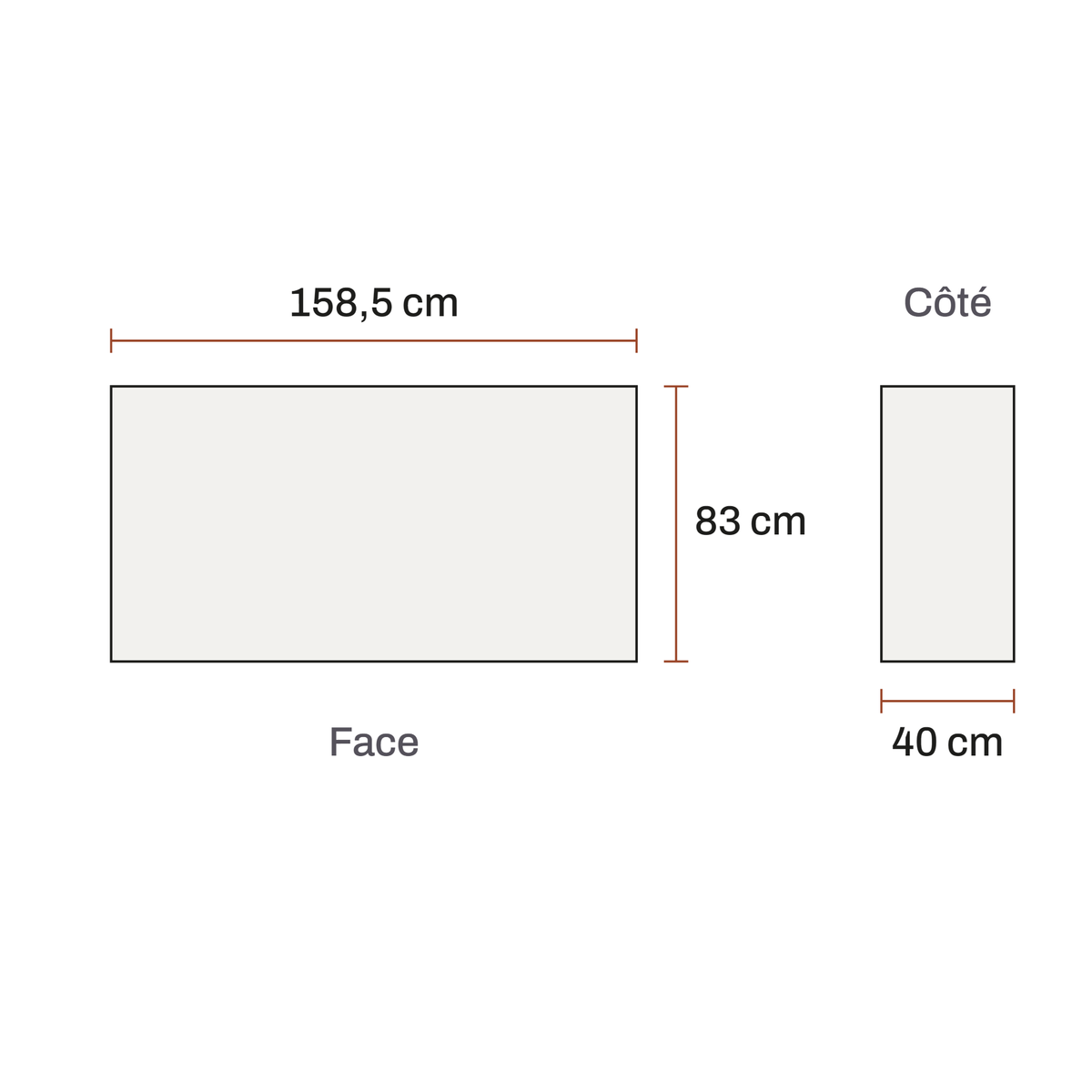 Dimensions de Buffet Basile