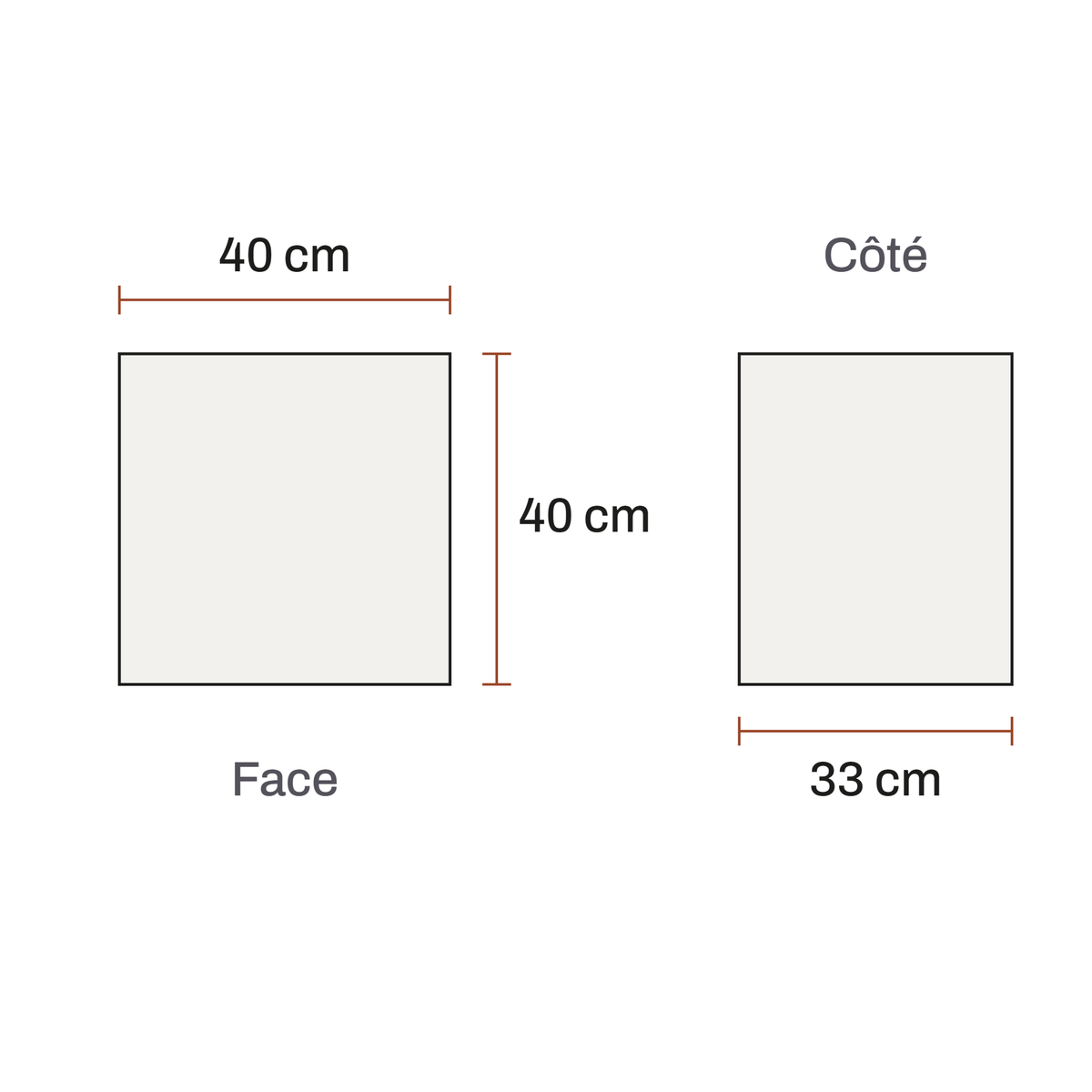Dimensions de Chevet Colombe