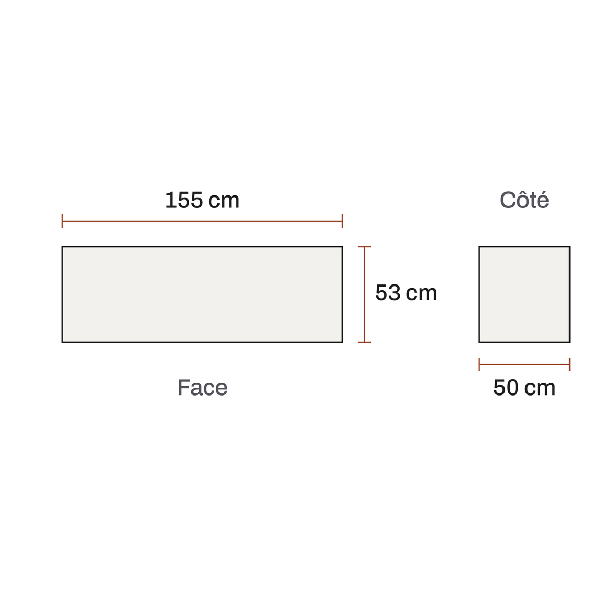 Dimensions de Meuble TV Armand 155